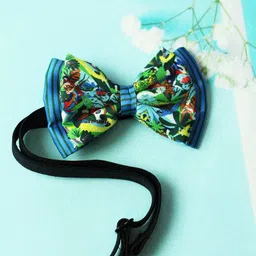 Tossido Girls Blue & Green Layered Bow Hairband-39