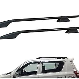 generic Malik auto Exclusive Car Stylish Roof Rails (Drill Free) in Rocket Curve Design (Type E) in Black Colour with Both Legs in Black Celerio image 1