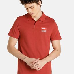 Puma Men Red Original SW Graphic Polo T-shirt-image-5