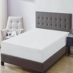 Trance Home Linen White King Size Elasticated Fitted Cotton Waterproof Mattress Protector-33