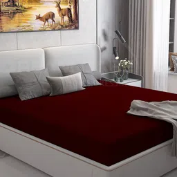 DREAM CARE Cotts Wonder Maroon Waterproof Double King Mattress Protector image 5