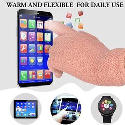 tomorrow fashion Tomorrow Winter Cap, Neck Warmer Scarf with Touch Gloves Set | Beanie Style | 3 Piece Set - Stay Warm and Stylish This Winter Pink image 3