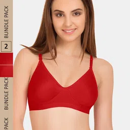 Tweens Pack of 2 Non-Padded All Day Comfort Seamless Cotton T-shirt Bra-24