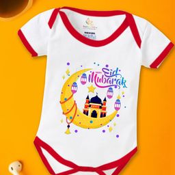 Babywish Infants Eid Printed Cotton Rompers-image-100