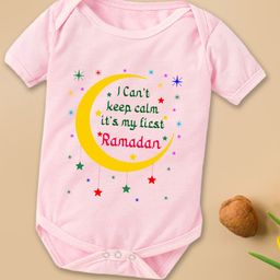 Babywish Infants Eid Printed Cotton Bodysuit-image-77