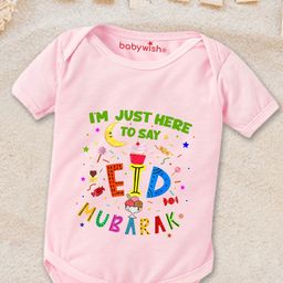 Babywish Infants Eid Printed Cotton Bodysuit-image-74