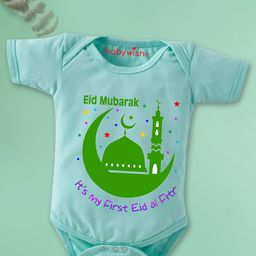 Babywish Infants Eid Printed Cotton Bodysuit-image-68