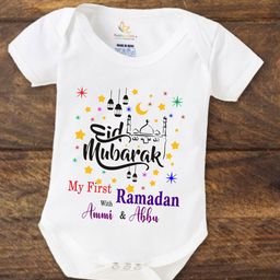 Babywish Infants Eid Printed Cotton Bodysuits-image-82