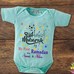 Babywish Infants Eid Printed Cotton Bodysuits-image-80