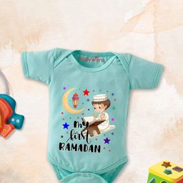 Babywish Infants Eid Printed Cotton Bodysuit-image-67