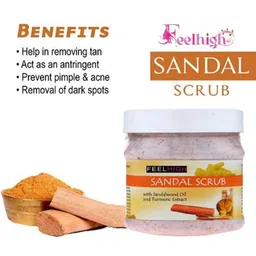FEELHIGH Set Of 2 Sandal Scrub & Fruit Scrub - 500 ml Each image 2