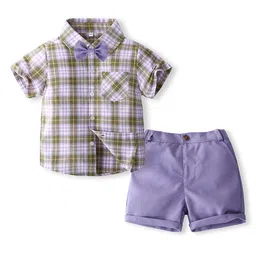StyleCast x Revolte Boys Checked Shirt with Shorts-70