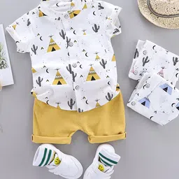 StyleCast Boys Printed Shirt With Shorts Clothing Set-38