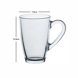 Pasabahce Set Of 2 Transparent Microwave Safe Glass Mugs 325 ml Each image 5