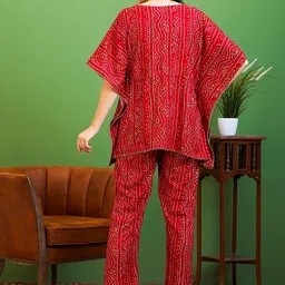AV2 Printed V-Neck Kaftan Top With Trousers image 5