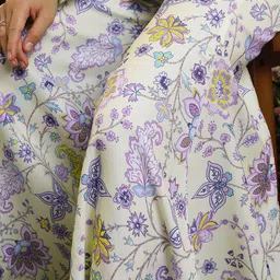 Vishudh  Floral Printed A-Line Top With Flared Palazzos image 2