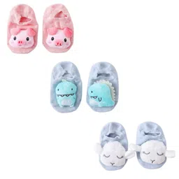iSWEVEN Infant Pack of 3 Patterned Cotton Socks-picture-2