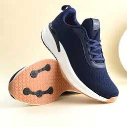 HRX by Hrithik Roshan Men Navy Blue & White Memory Foam Insole Mesh Running Shoes-34