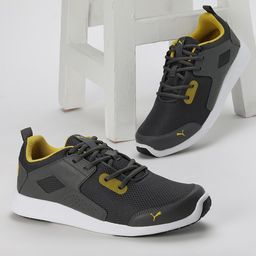 Puma Men Impel Woven Design Lace-Up Sneakers-46