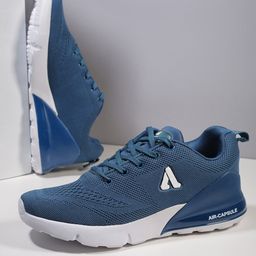 Aqualite Men Blue Mesh Walking Non-Marking Shoes-picture-5
