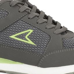 Power Men Grey Mesh Running Non-Marking Shoes image 2