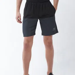 Masch Sports Men Black Colourblocked Training or Gym Sports Shorts-image-80