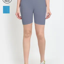 GRACIT Women Grey Biker Shorts-picture-49