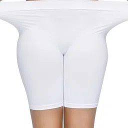 MYSHA Women White High-Rise Cycling Sports Shorts-image-25