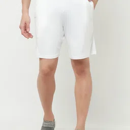 Truerevo Men White Low-Rise Running Sports Shorts-image-62
