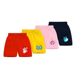 BAESD Kids Pack Of 4 Low-Rise Cotton Sports Shorts-15