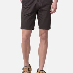 Woodland Men Olive Solid Sports Shorts-image-11