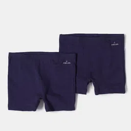 Jockey Girls Pack Of 2 Super Combed Cotton Solid Shorties With Ultrasoft Waistband - SG08-15