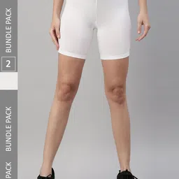 TWIN BIRDS Pack Of 2 Skinny Fit Yoga Sports Shorts-image-6