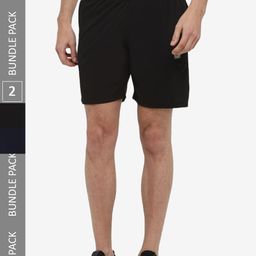 Alan Jones Men Pack Of 2 Slim Fit Mid-Rise Sports Shorts-picture-3