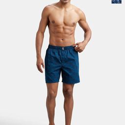Jockey Men Navy Blue Printed Sports Shorts-22
