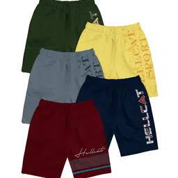 HELLCAT Girls Pack Of 5 Mid-Rise Cotton Sports Shorts-image-88