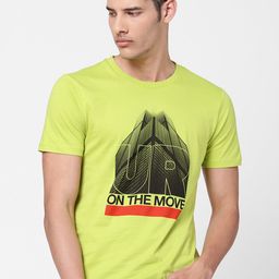 Lee Men Lime Green Typography Printed Slim Fit T-shirt-picture-8