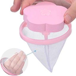 Washing Machine Floating Lint Mesh Bag Net Hair Filter Remover Net Pouch Hair Catcher Lint Catcher for Household Tool (Pack of 4) image 2