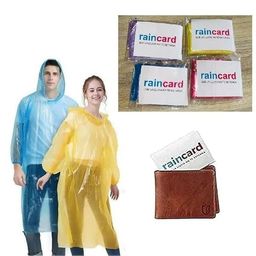 dixoty Disposable Rain Card for Emergency Use Waterproof with Smallest Pocket Size Easy to Carry & and Reusable 5 6 time wear Thin Plastic Multi Color Free Size image 2