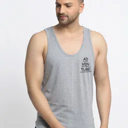 Friskers Men Grey Printed Pure Cotton Innerwear Vest C226-04-image-38