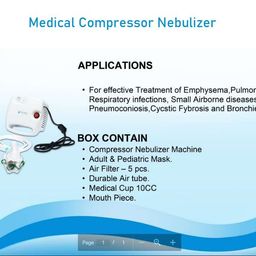 BRITEWAY JUSTWELL Ultra Compact Nebulizer Machine for Adults and Kids with complete mask kit, Low Noise Compressor for Home Use and Asthma Inhalation, White image 5