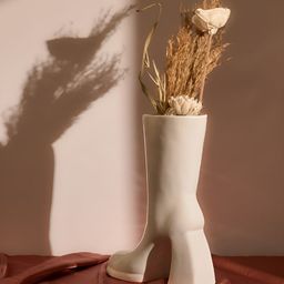 Glimpse Homes White Ceramic Flower Vase-image-52