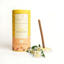 Nirmalaya 40-Pcs Brown & Yellow 100% Organic Jasmine Dhoop Sticks With Holder For Pooja-21