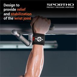 Nivia Weight Lifting Wrist Support with Thumb Loop Strap for Gym,Workout & Strength Training Exercise/Made of Velcro and Elastic Band for Men & Women - (Beginners) image 3