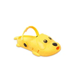 Yellow Bee Boys Yellow & Black Puppy Pattern Clogs Sandals-image-59