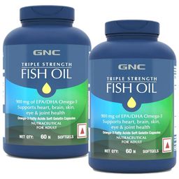 GNC Triple Strength Fish Oil (Pack of 2),  60 softgels -25