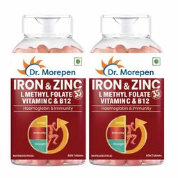 Dr. Morepen Iron & Zinc (Pack of 2),  60 tablet(s) -26
