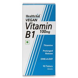 HealthAid Vitamin B1 100mg (Thiamin),  Unflavoured  90 tablet(s)  image 1