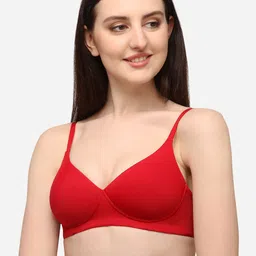 Lenissa Red T-shirt Bra-Half Coverage Lightly Padded L-106-picture-56