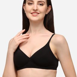 Lenissa Black T-shirt Bra Half Coverage Lightly Padded L-112-image-99